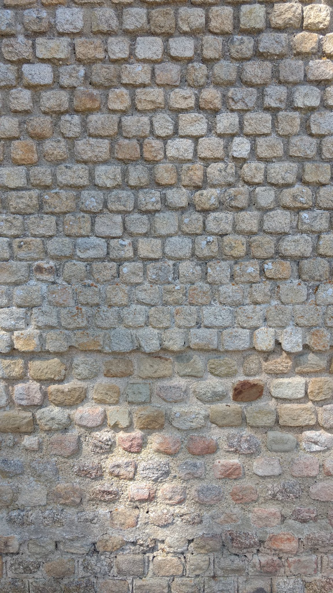 Détail d'un mur de pierres romain